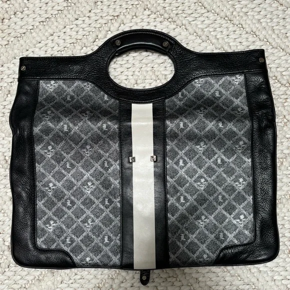 L.A.M.B. GWEN STEFANI Signature Foldover Clutch Leather HandBag Clutch Purse
